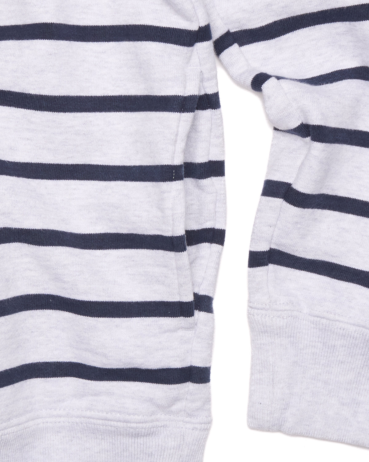 F/W16 Supreme Striped Grey/Navy Half-Zip Sweater