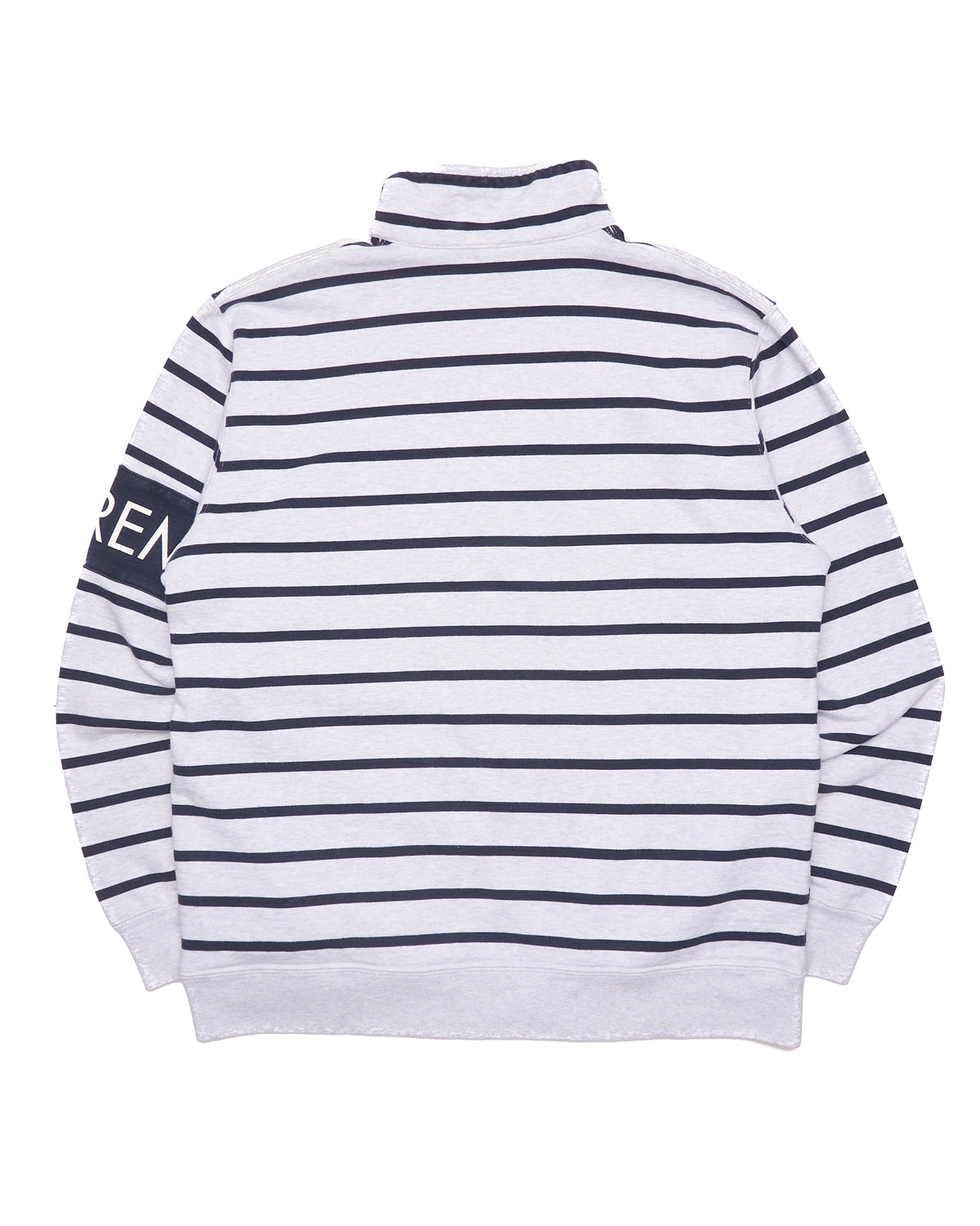 F/W16 Supreme Striped Grey/Navy Half-Zip Sweater