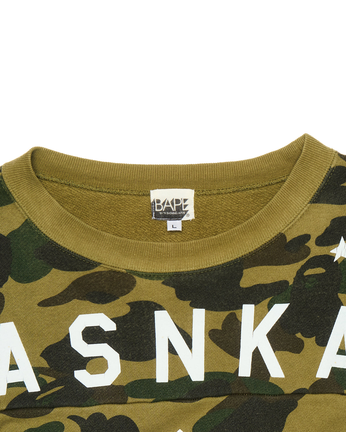 ‘06 BAPE First Camo ANSKA Busy Works Football Sweatshirt