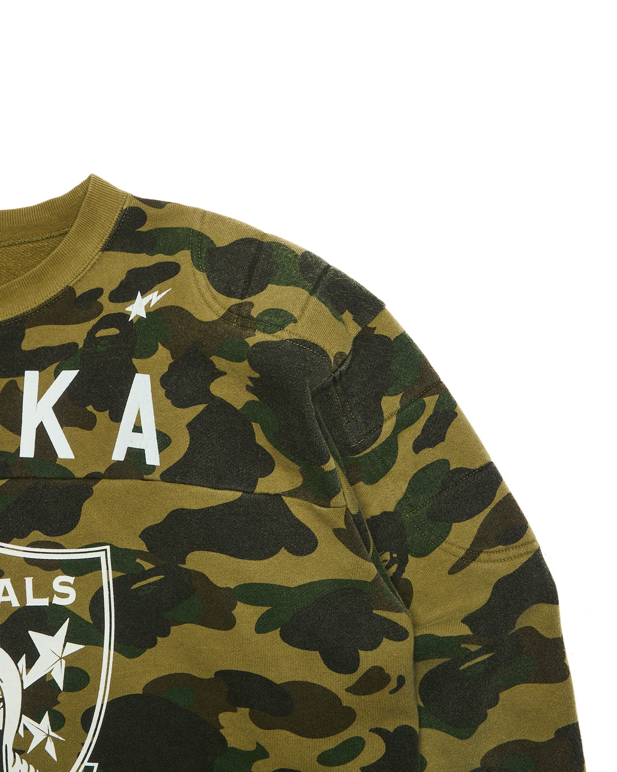 ‘06 BAPE First Camo ANSKA Busy Works Football Sweatshirt