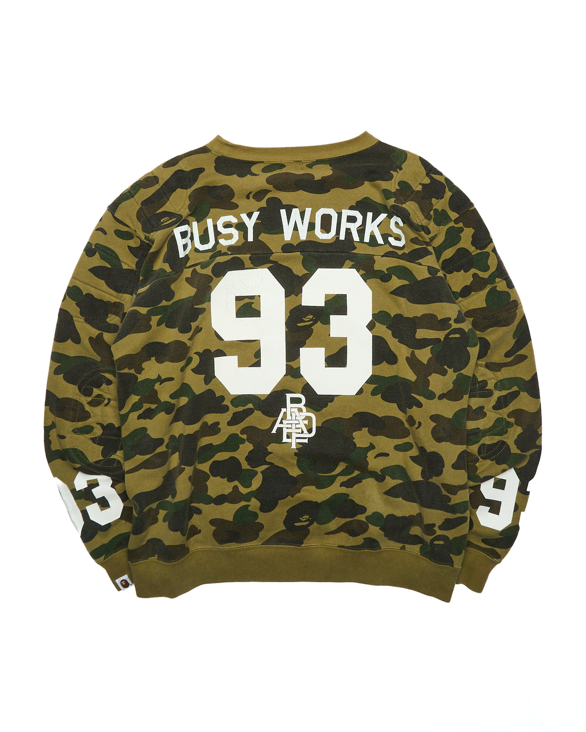 ‘06 BAPE First Camo ANSKA Busy Works Football Sweatshirt