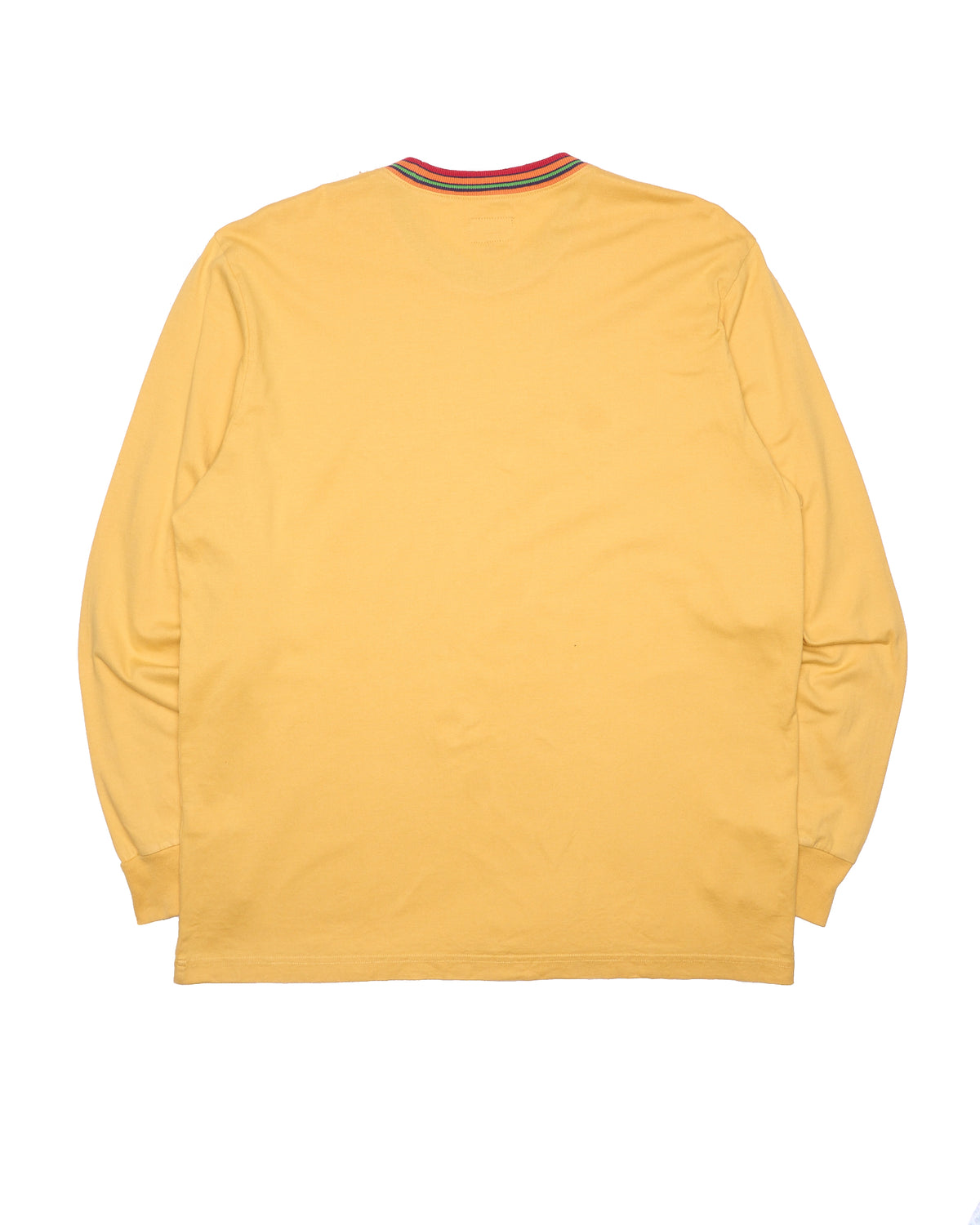 F/W17 Supreme Multicolor Striped Rib Yellow Long-Sleeve Shirt