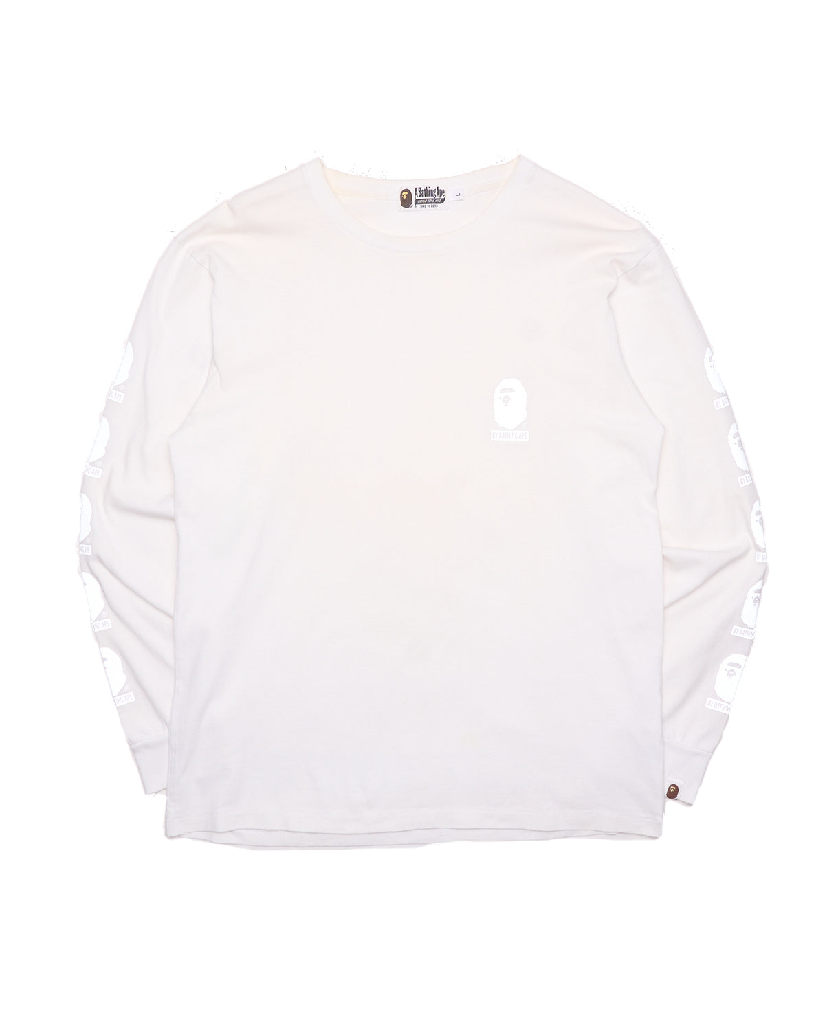 S/S18 BAPE 3M Ape Head White Long-Sleeve Tee Shirt