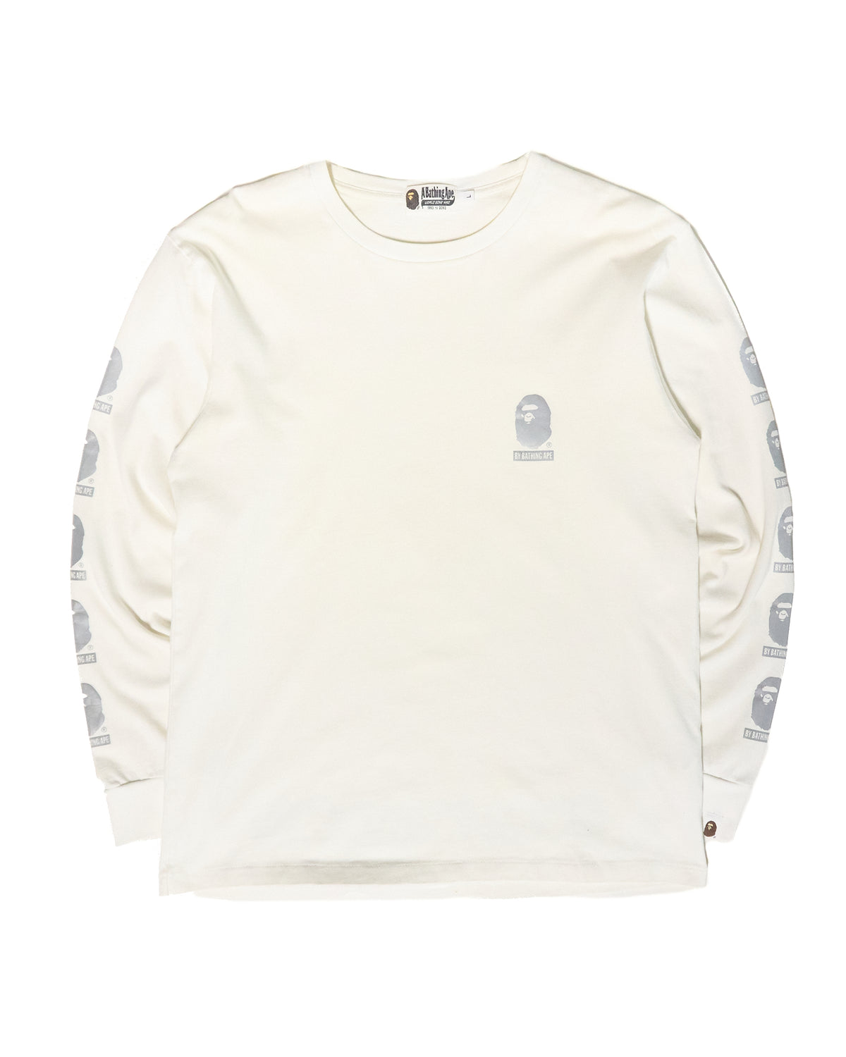 S/S18 BAPE 3M Ape Head White Long-Sleeve Tee Shirt